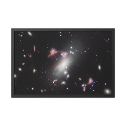 Question Mark Galaxy, Hand Crafted Wooden Framed Poster