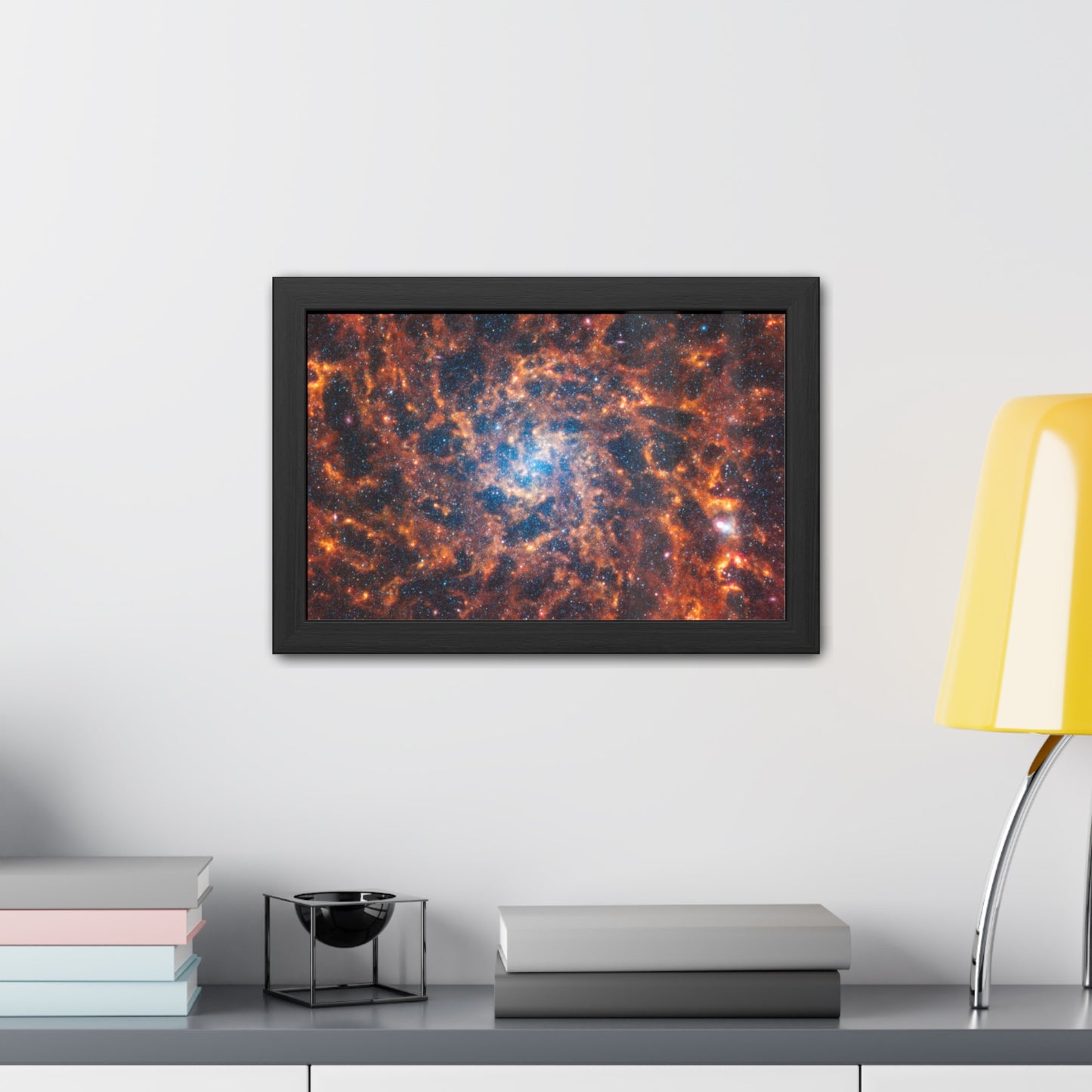 Spiral Galaxy IC 5332, Hand Crafted Wooden Framed Poster