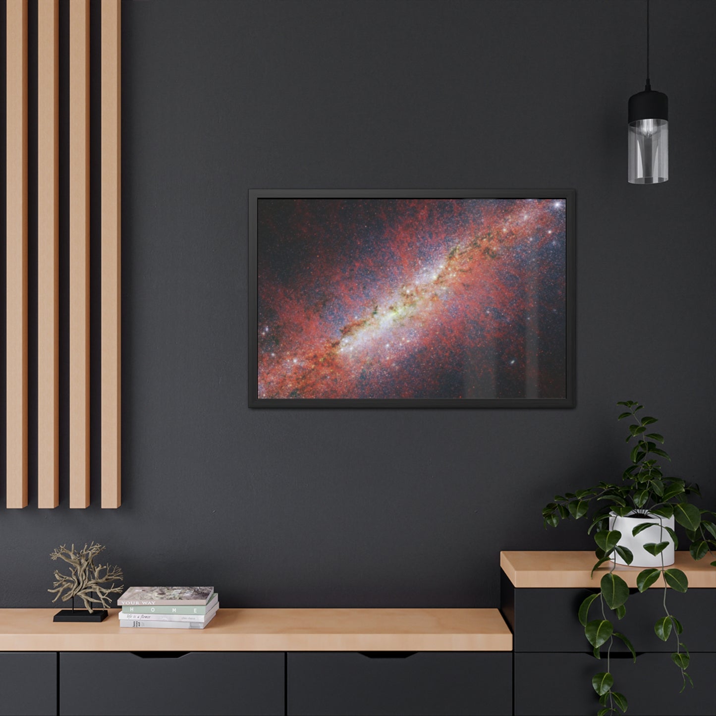 M82, Satin Hand Crafter Wooden Framed Poster