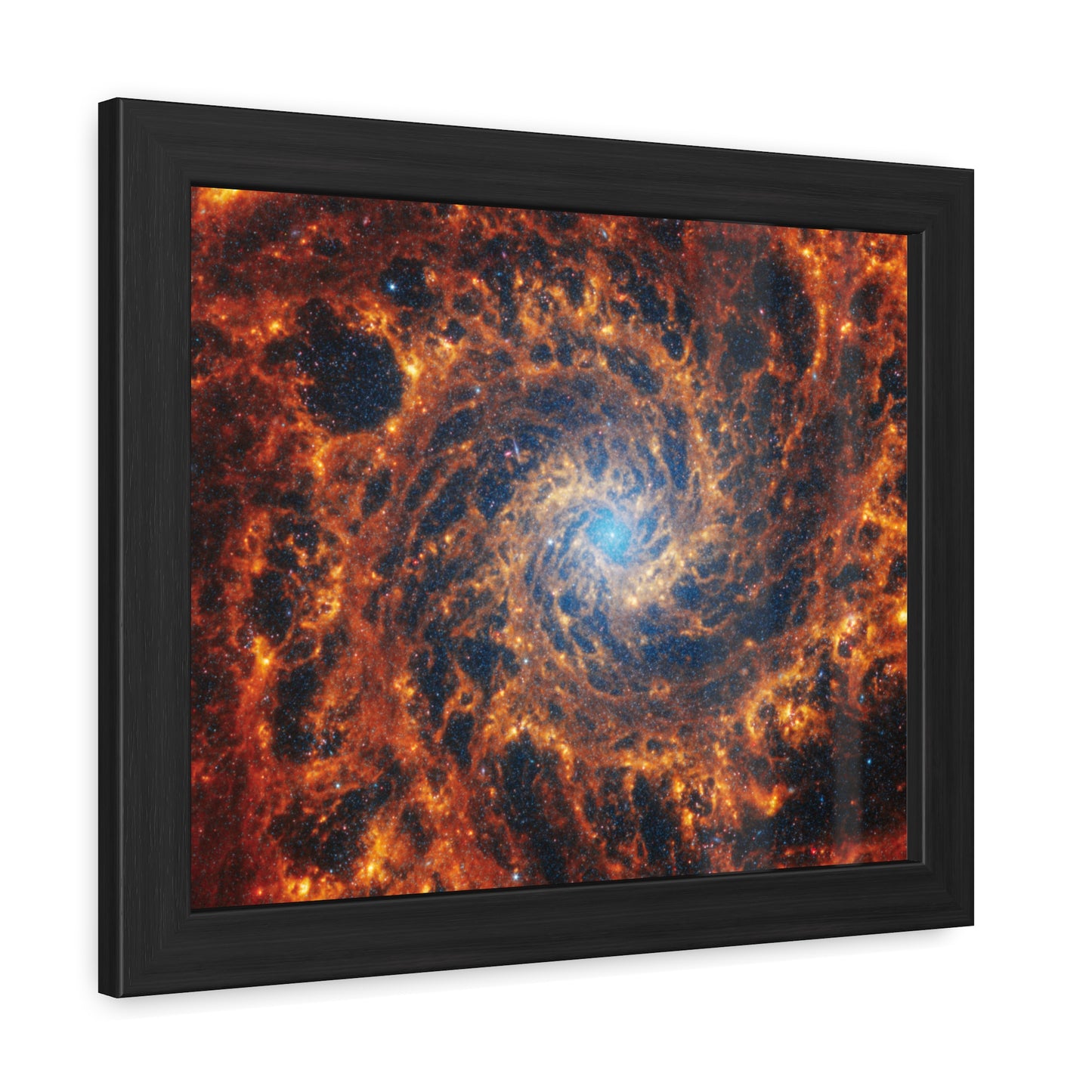 Spiral Galaxy NGC 628, Hand Crafted Wooden Framed Poster