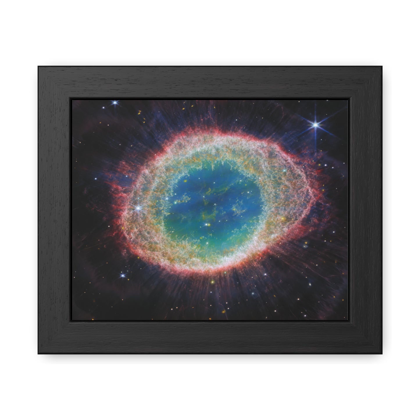 Ring Nebula, Hand Crafted Wooden Framed Poster