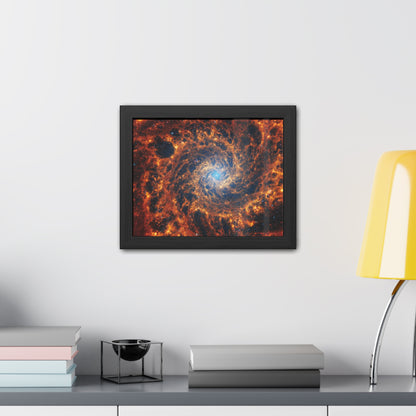 Spiral Galaxy NGC 628, Hand Crafted Wooden Framed Poster