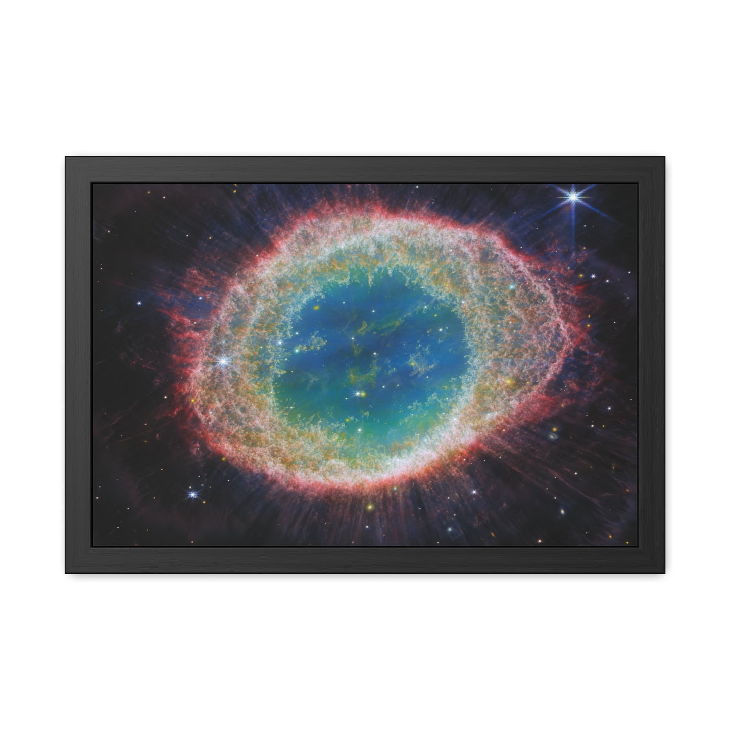 Ring Nebula, Hand Crafted Wooden Framed Poster