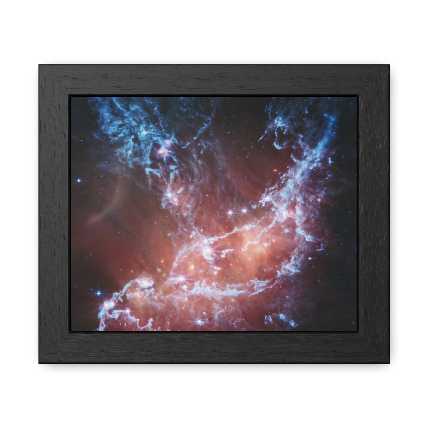 Ethereal View of NGC 346, Hand Crafted Wooden Framed Poster