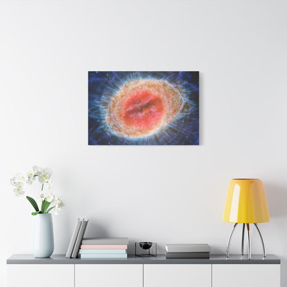 Ring Nebula (MIRI image), Satin Canvas, Stretched