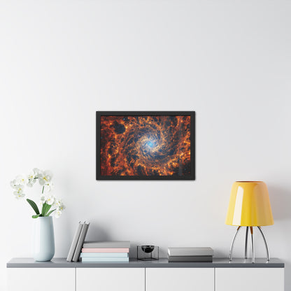 Spiral Galaxy NGC 628, Hand Crafted Wooden Framed Poster