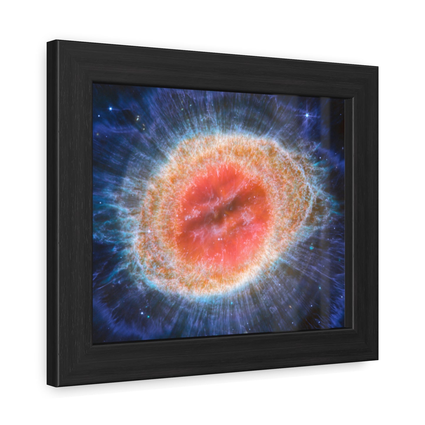 Ring Nebula (MIRI image), Hand Crafted Wooden Framed Poster