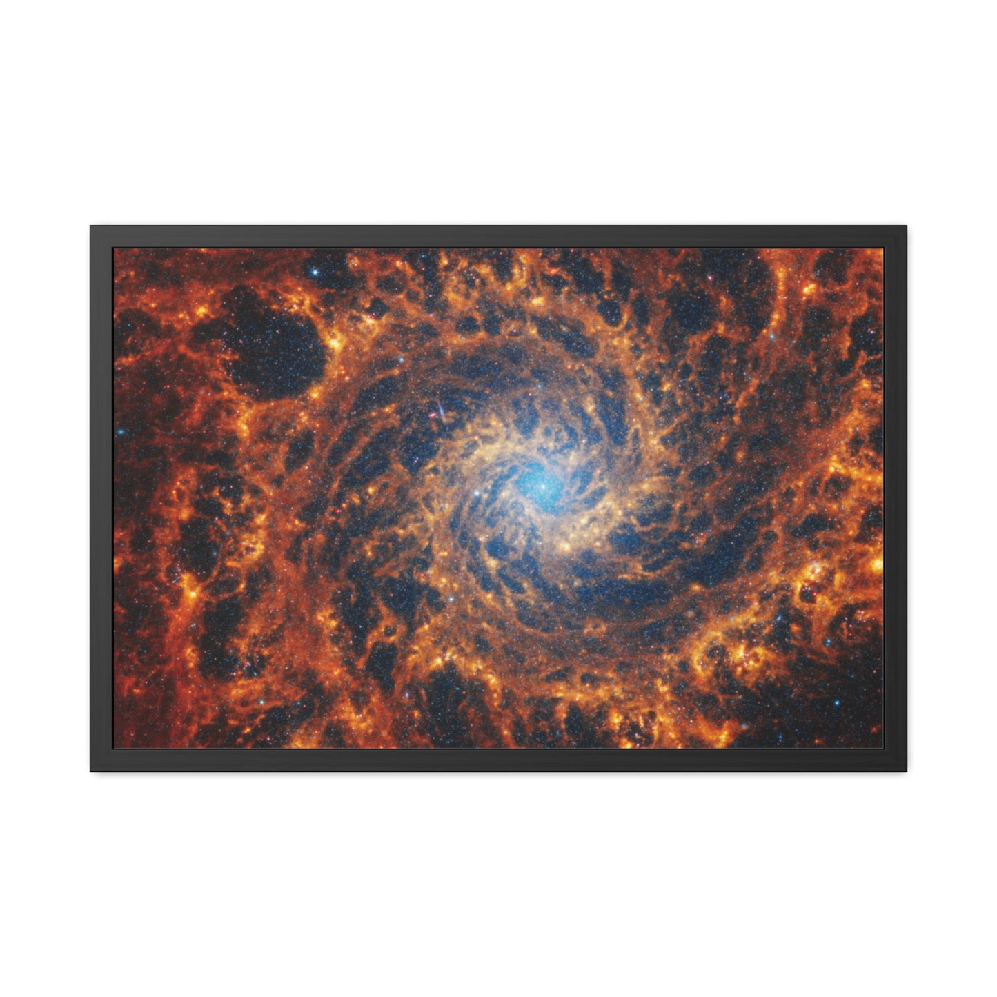 Spiral Galaxy NGC 628, Hand Crafted Wooden Framed Poster