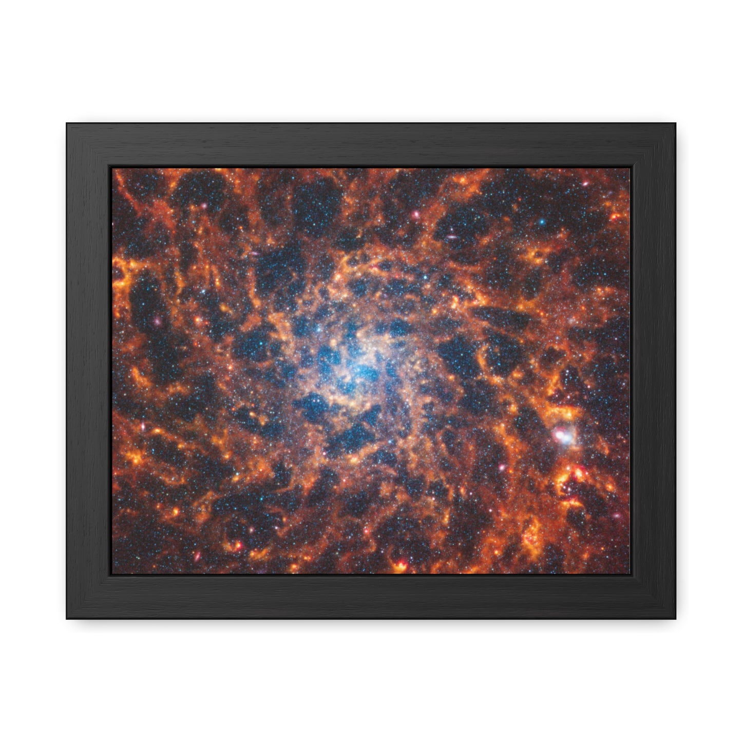 Spiral Galaxy IC 5332, Hand Crafted Wooden Framed Poster