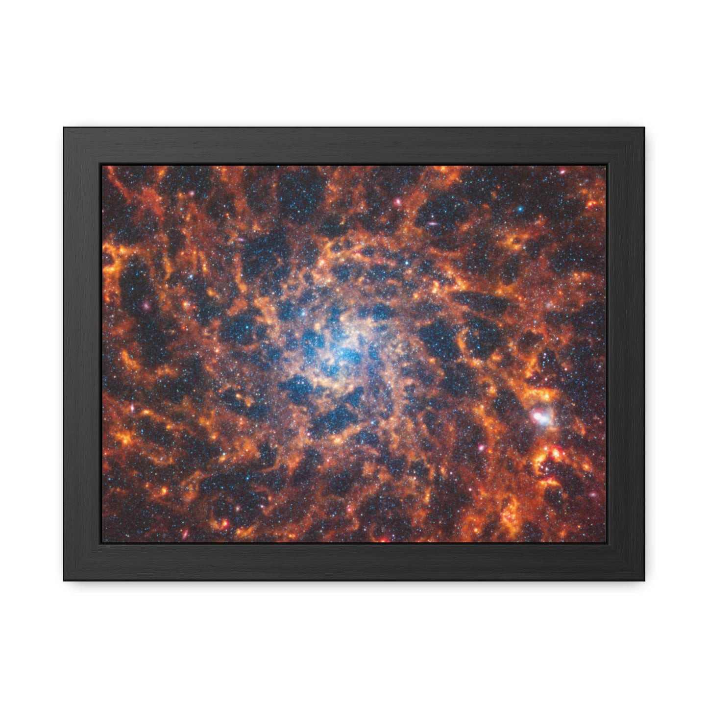 Spiral Galaxy IC 5332, Hand Crafted Wooden Framed Poster