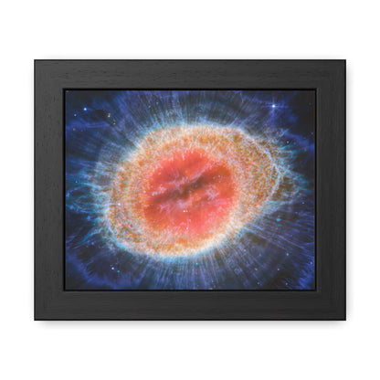 Ring Nebula (MIRI image), Hand Crafted Wooden Framed Poster