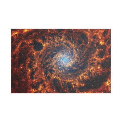 Spiral Galaxy NGC 628, Satin Canvas, Stretched