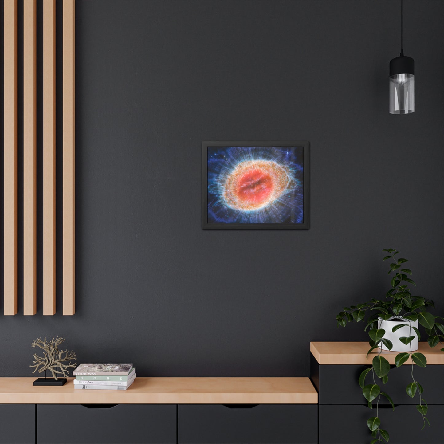 Ring Nebula (MIRI image), Hand Crafted Wooden Framed Poster