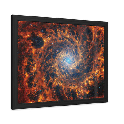 Spiral Galaxy NGC 628, Hand Crafted Wooden Framed Poster