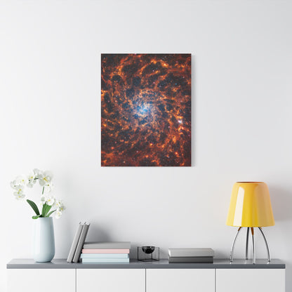 Spiral Galaxy IC 5332, Satin Canvas, Stretched