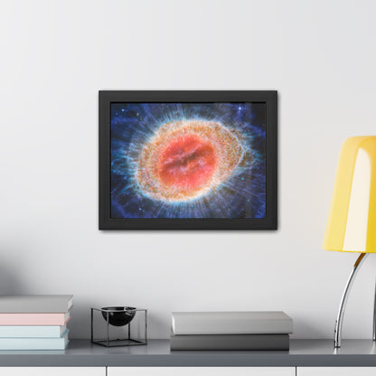 Ring Nebula (MIRI image), Hand Crafted Wooden Framed Poster