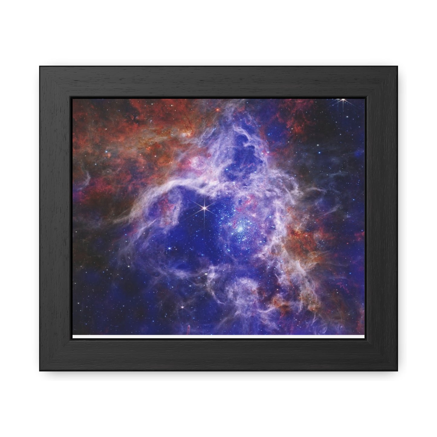 The Tarantula Nebula, Hand Crafter Wooden Framed Poster