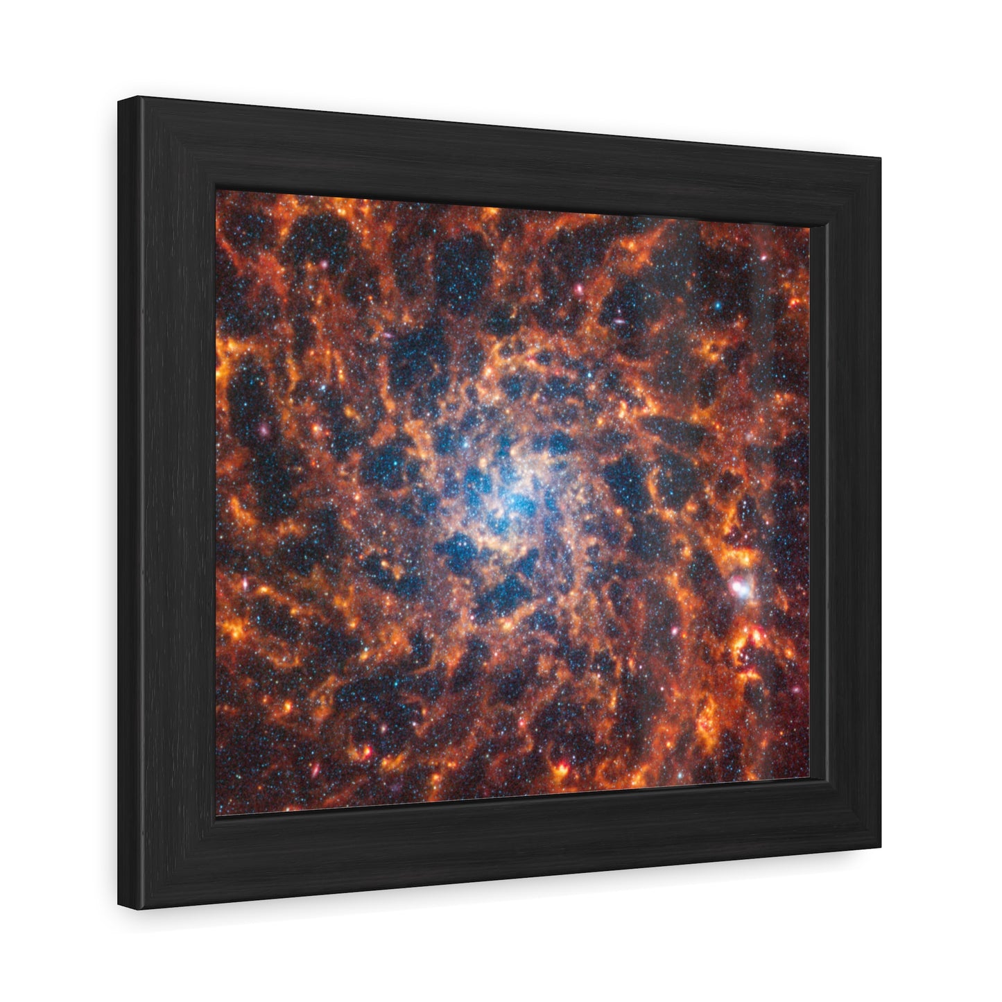 Spiral Galaxy IC 5332, Hand Crafted Wooden Framed Poster