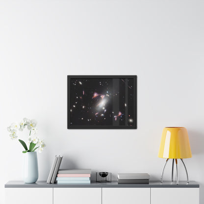 Question Mark Galaxy, Hand Crafted Wooden Framed Poster