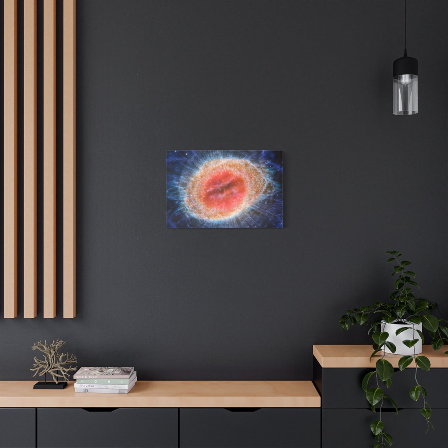 Ring Nebula (MIRI image), Satin Canvas, Stretched