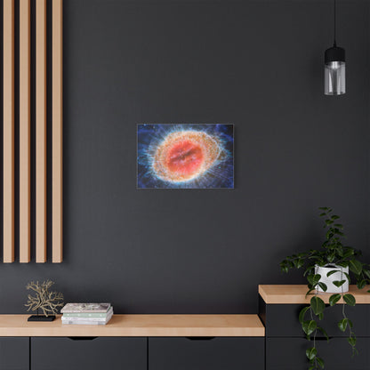 Ring Nebula (MIRI image), Satin Canvas, Stretched