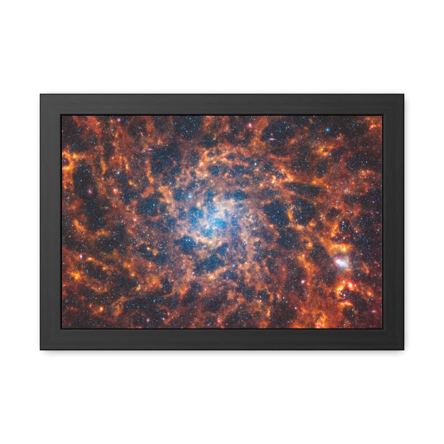 Spiral Galaxy IC 5332, Hand Crafted Wooden Framed Poster