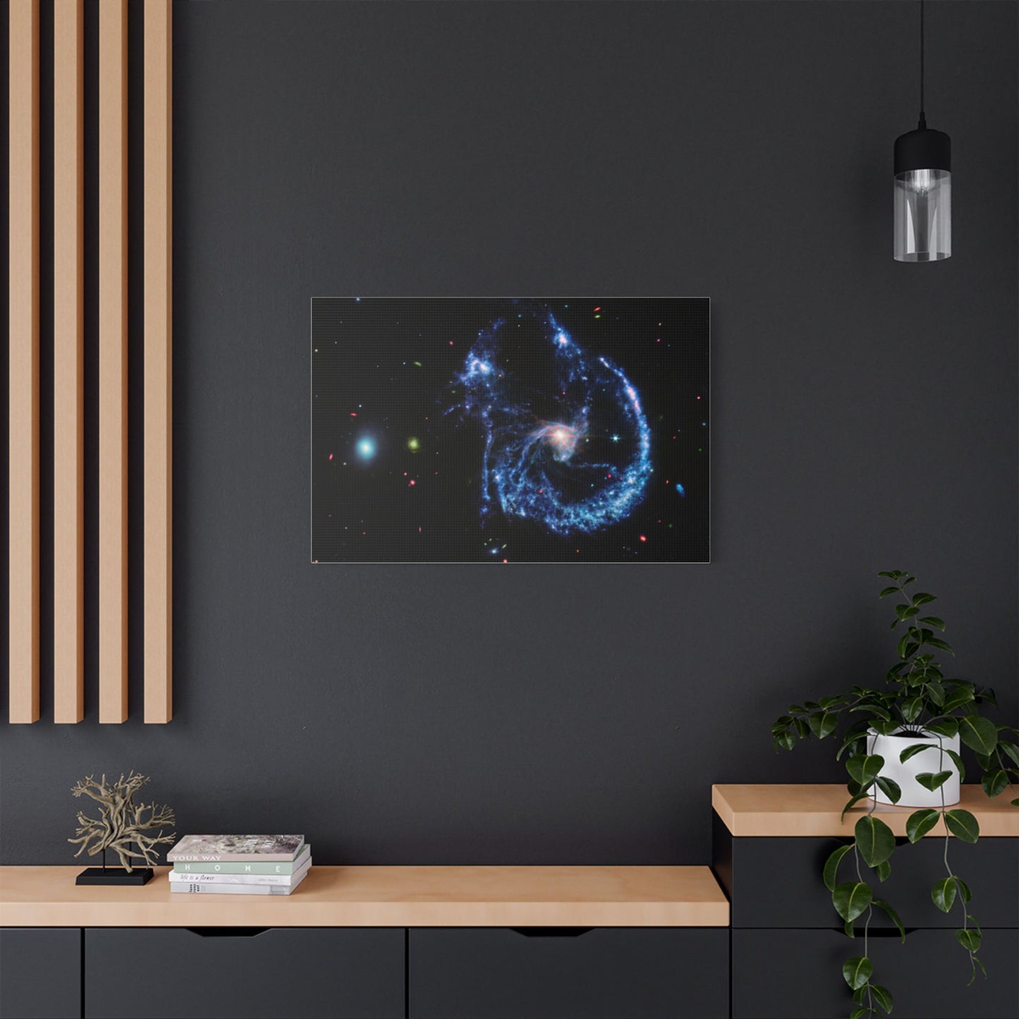 Arp 107 Supermassive Blackhole, Satin Canvas, Stretched