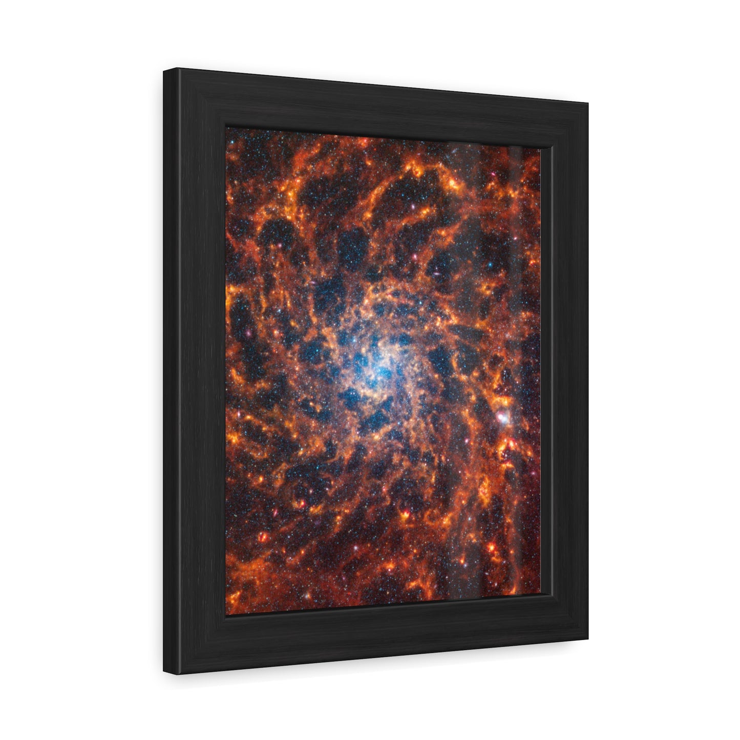 Spiral Galaxy IC 5332, Hand Crafted Wooden Framed Poster