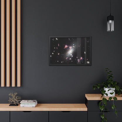 Question Mark Galaxy, Hand Crafted Wooden Framed Poster