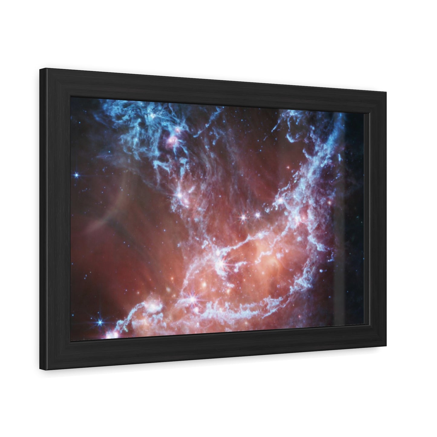 Ethereal View of NGC 346, Hand Crafted Wooden Framed Poster