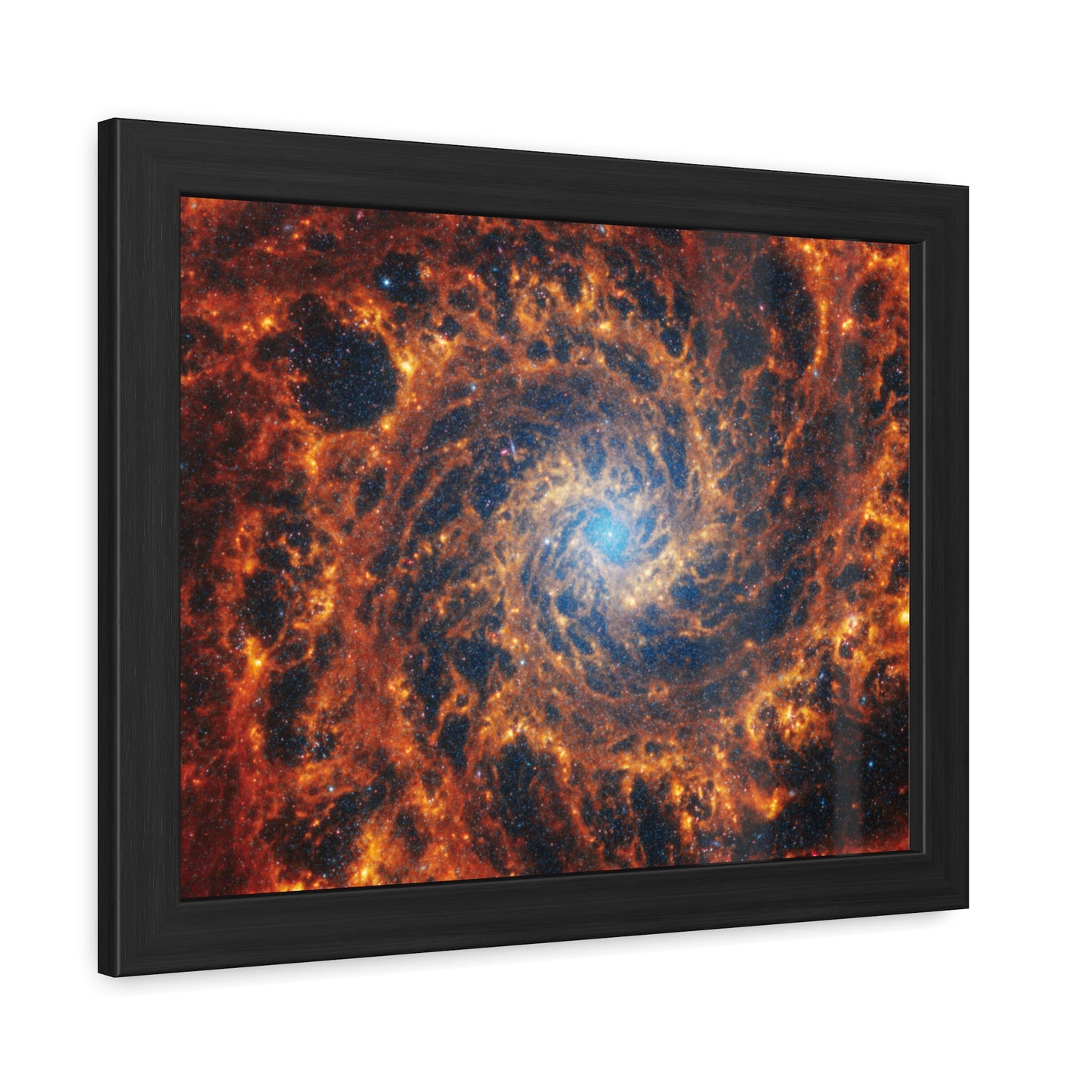 Spiral Galaxy NGC 628, Hand Crafted Wooden Framed Poster