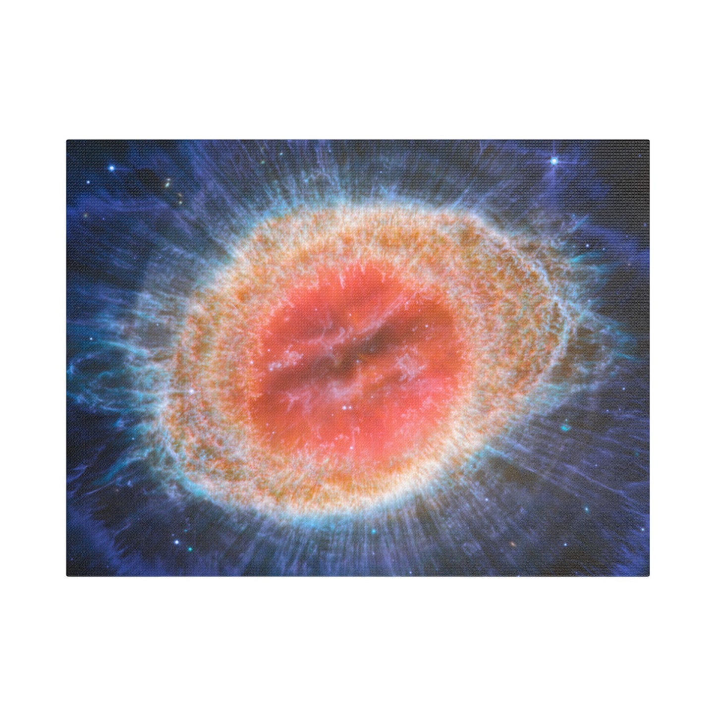 Ring Nebula (MIRI image), Satin Canvas, Stretched