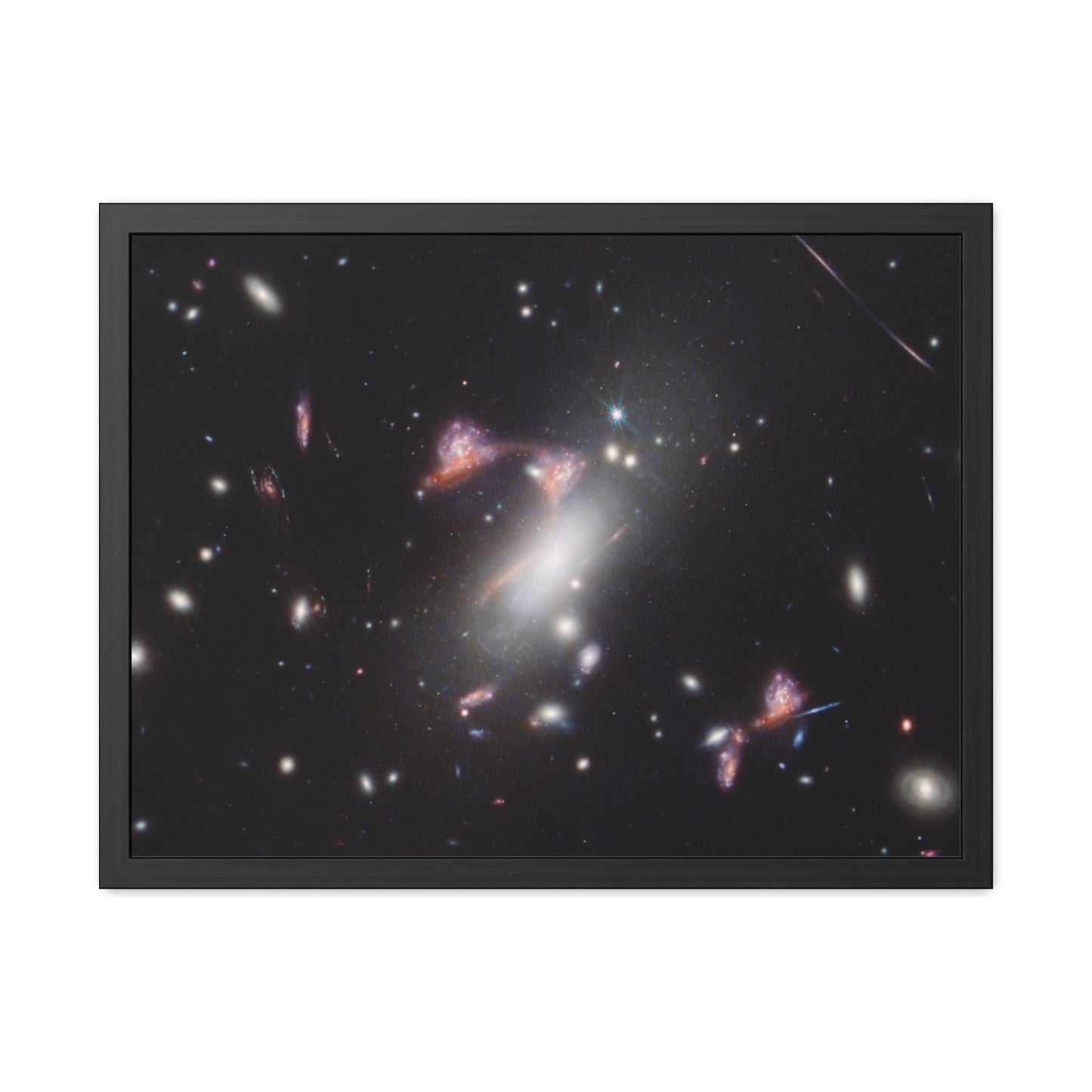 Question Mark Galaxy, Hand Crafted Wooden Framed Poster