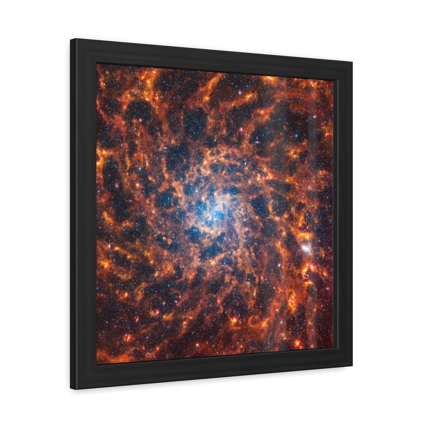 Spiral Galaxy IC 5332, Hand Crafted Wooden Framed Poster