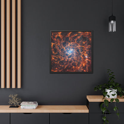 Spiral Galaxy IC 5332, Hand Crafted Wooden Framed Poster