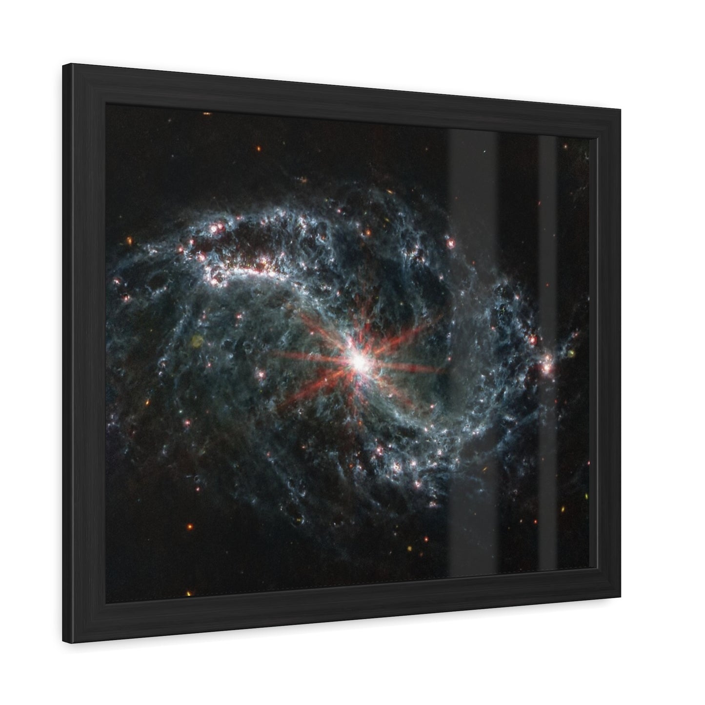 Intricate Networks of Gas and Dust in Nearby Galaxies, Hand Crafted Wooden Framed Poster