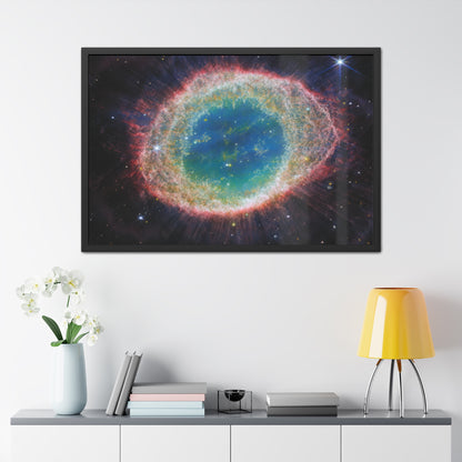 Ring Nebula, Hand Crafted Wooden Framed Poster