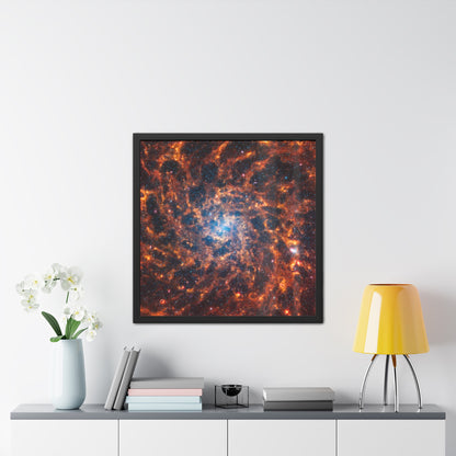 Spiral Galaxy IC 5332, Hand Crafted Wooden Framed Poster