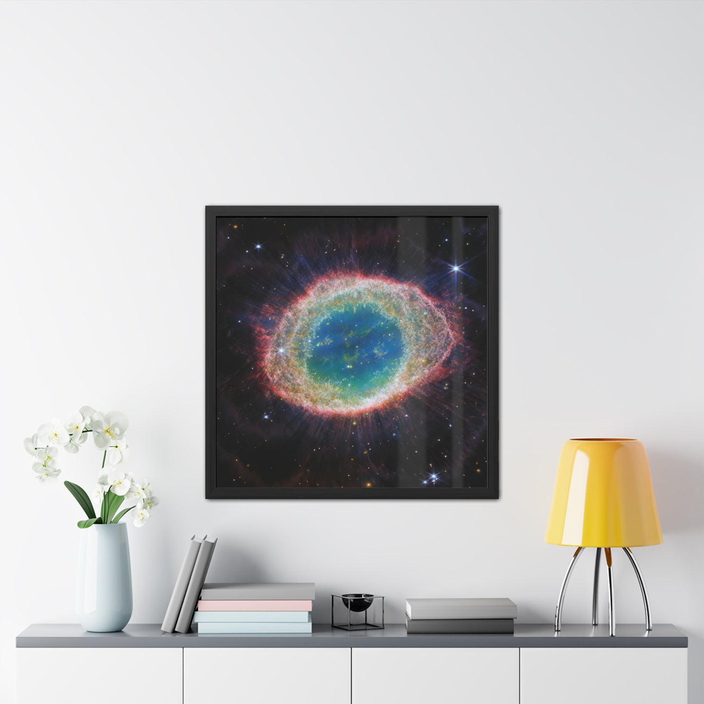 Ring Nebula, Hand Crafted Wooden Framed Poster