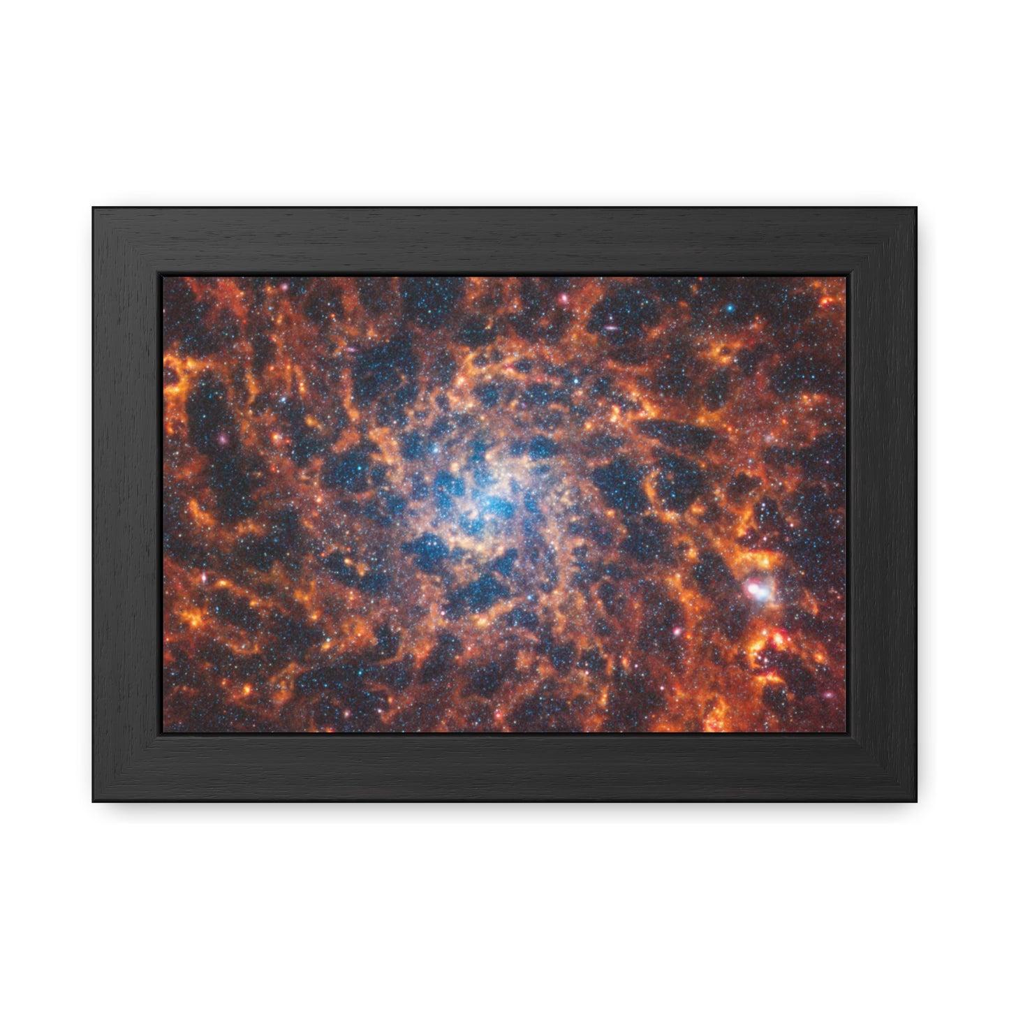 Spiral Galaxy IC 5332, Hand Crafted Wooden Framed Poster