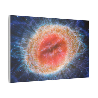 Ring Nebula (MIRI image), Satin Canvas, Stretched