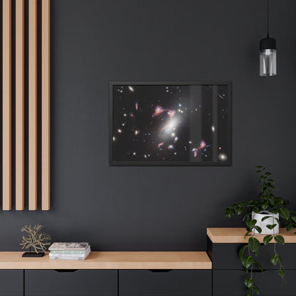 Question Mark Galaxy, Hand Crafted Wooden Framed Poster