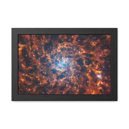 Spiral Galaxy IC 5332, Hand Crafted Wooden Framed Poster