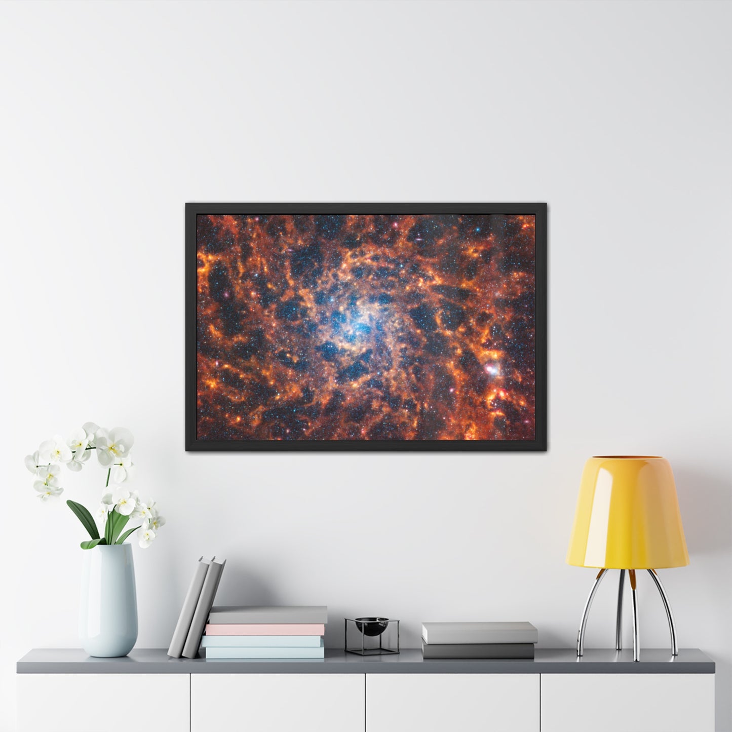 Spiral Galaxy IC 5332, Hand Crafted Wooden Framed Poster