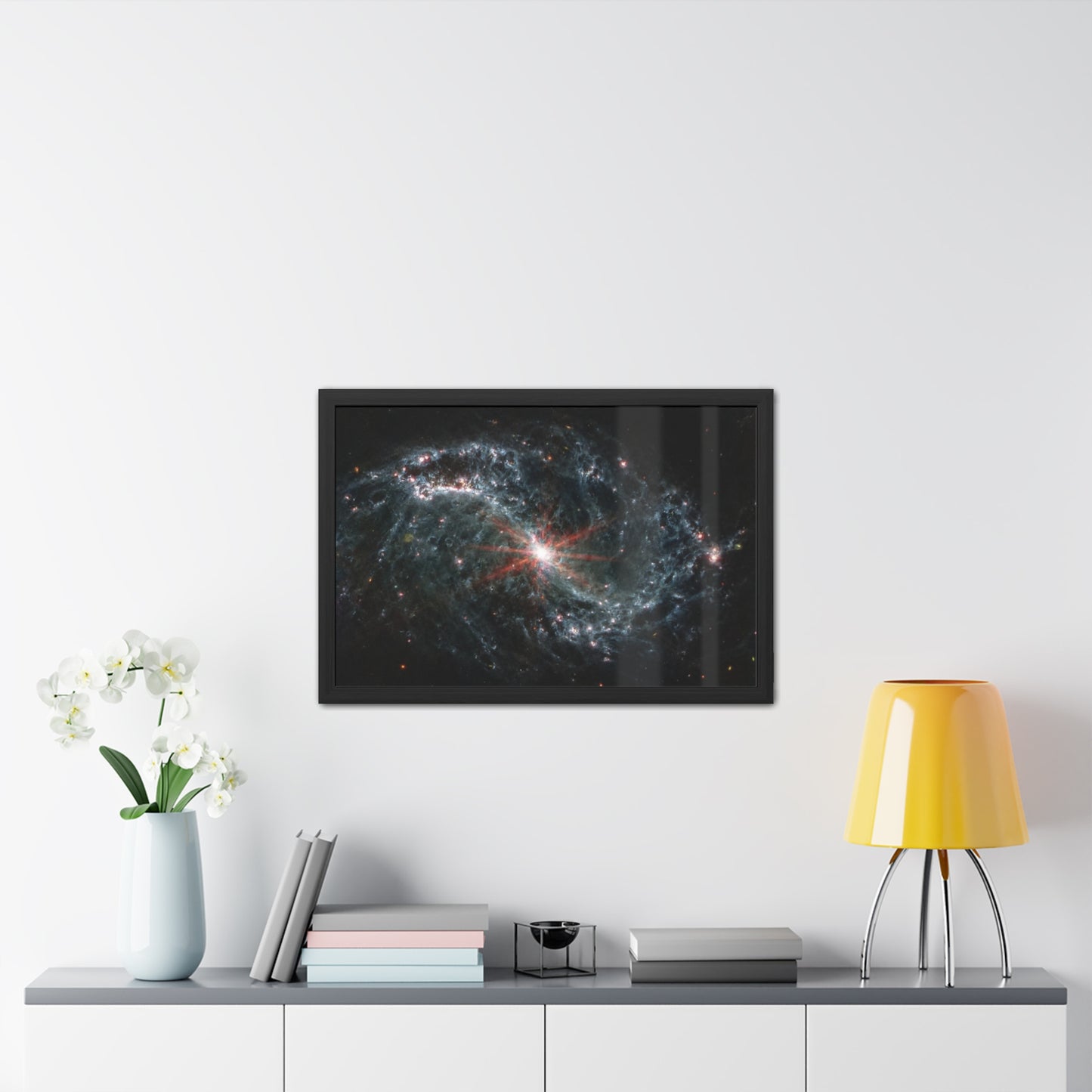 Intricate Networks of Gas and Dust in Nearby Galaxies, Hand Crafted Wooden Framed Poster