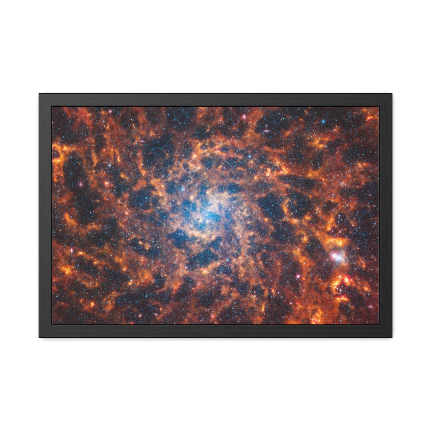 Spiral Galaxy IC 5332, Hand Crafted Wooden Framed Poster