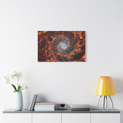 Spiral Galaxy NGC 628, Satin Canvas, Stretched