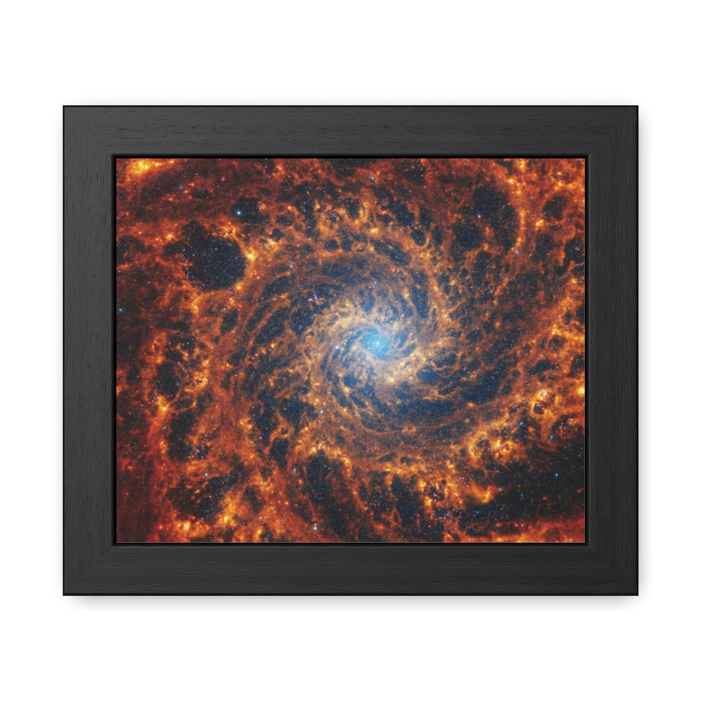 Spiral Galaxy NGC 628, Hand Crafted Wooden Framed Poster