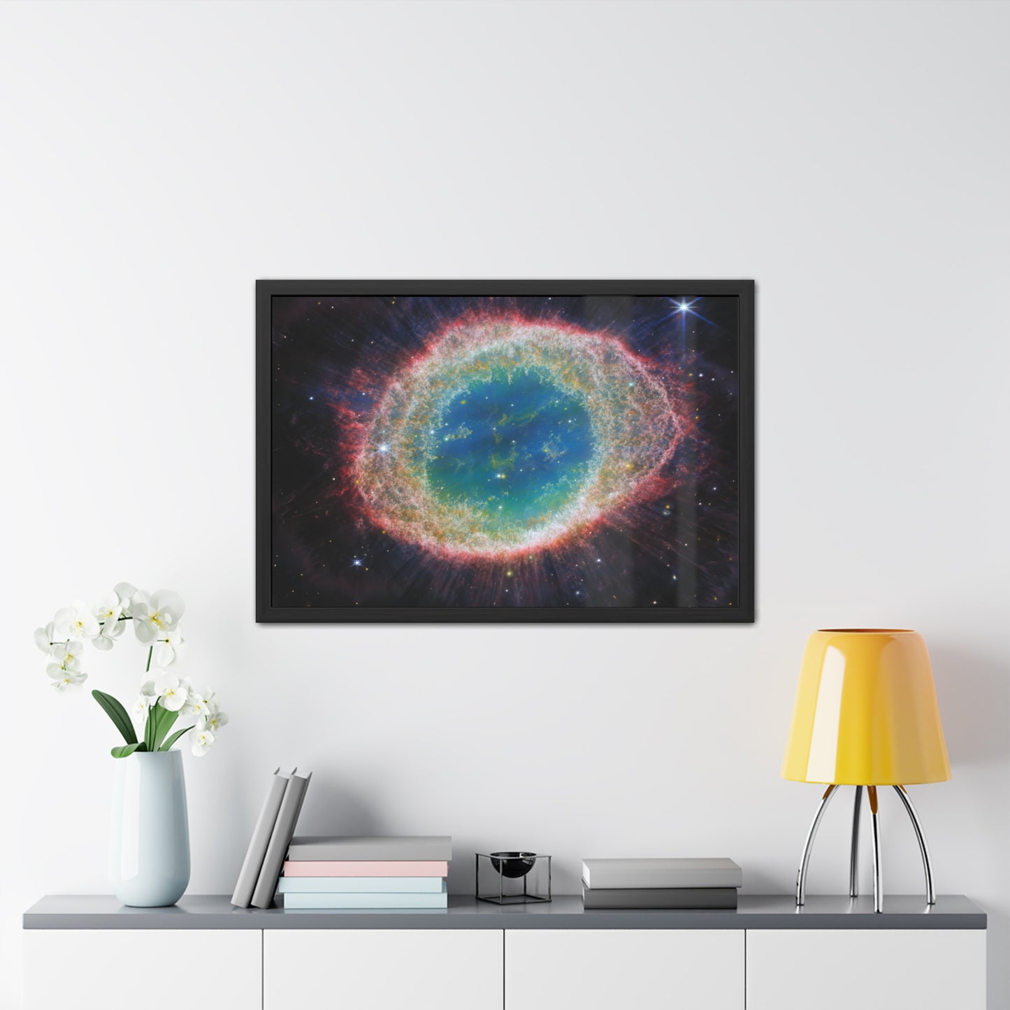 Ring Nebula, Hand Crafted Wooden Framed Poster