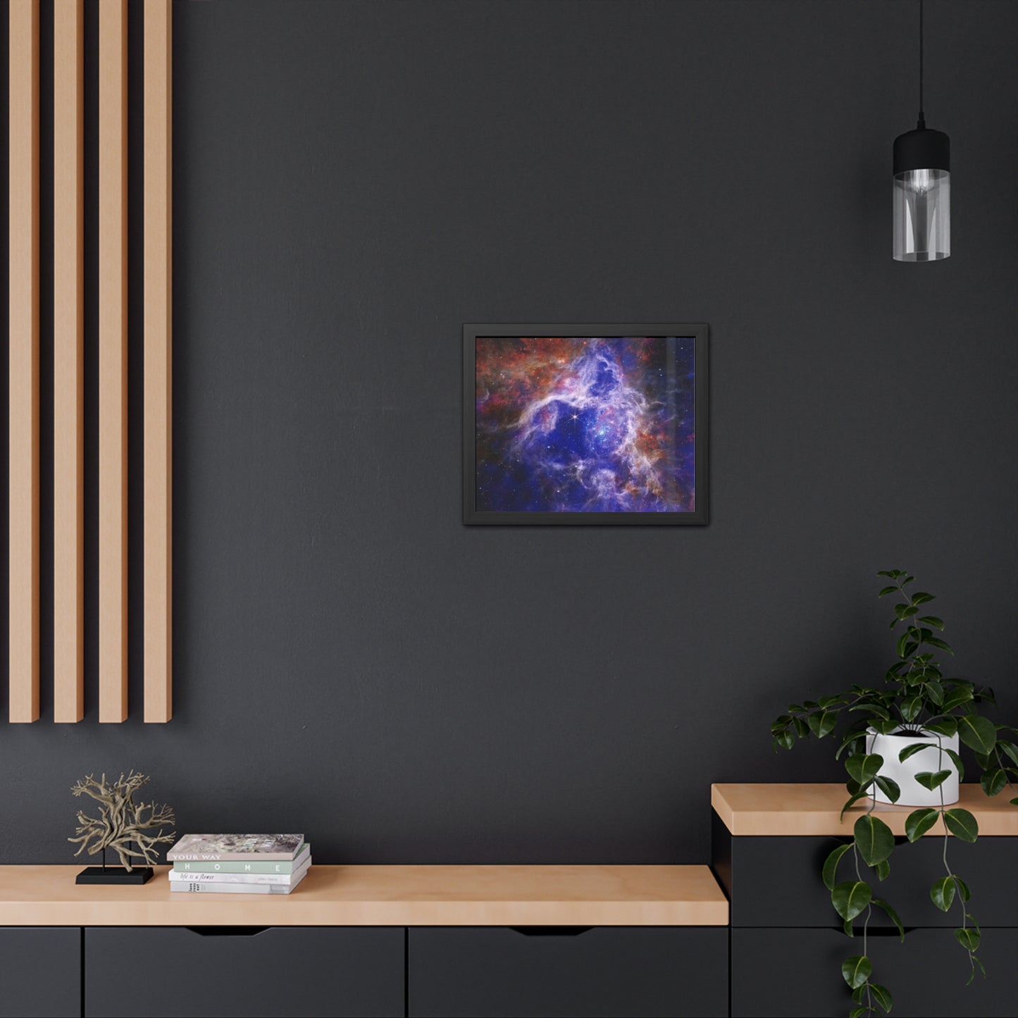 The Tarantula Nebula, Hand Crafter Wooden Framed Poster